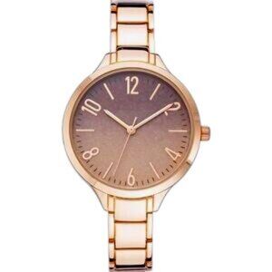 Women's Wristwatch Rose Gold Tone Watch Removable Adjustable Links, Time and Tru